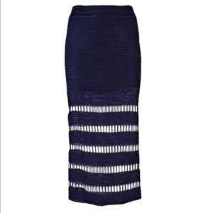 Bec and abridge Navy Boho Crochet Skirt 2
